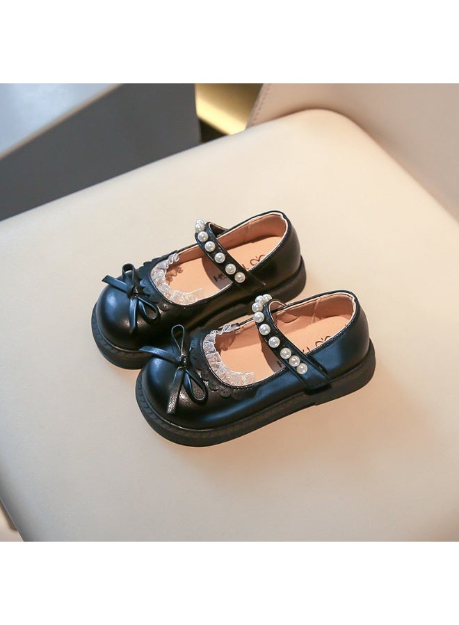 Shougu New Girls' Leather Shoes 