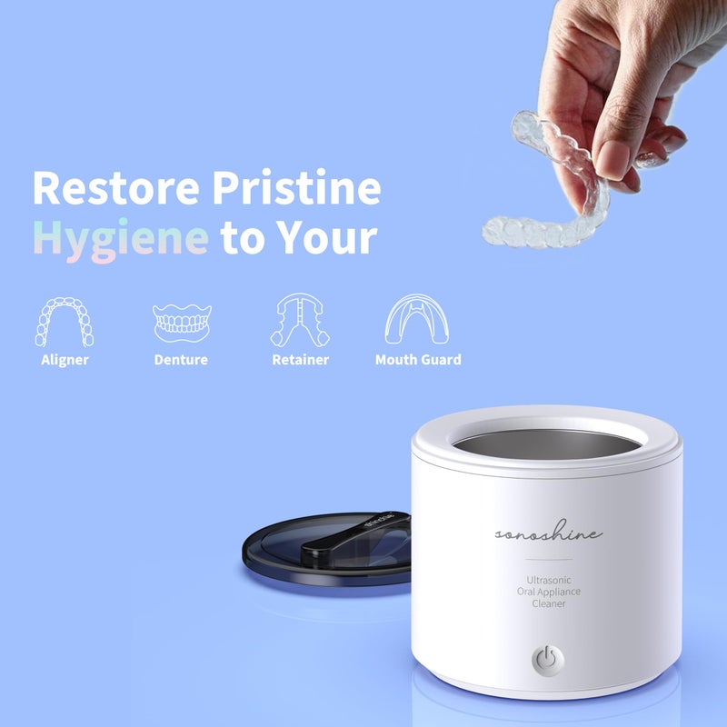 Shinchie Ultrasonic Retainer Cleaner â€“ Auto-Adjust 39-48kHz Sonic Retainer Cleaner Machine for Aligner, NightGuard, Mouth Guard, Denture & More | Easy & Quiet - Image 5