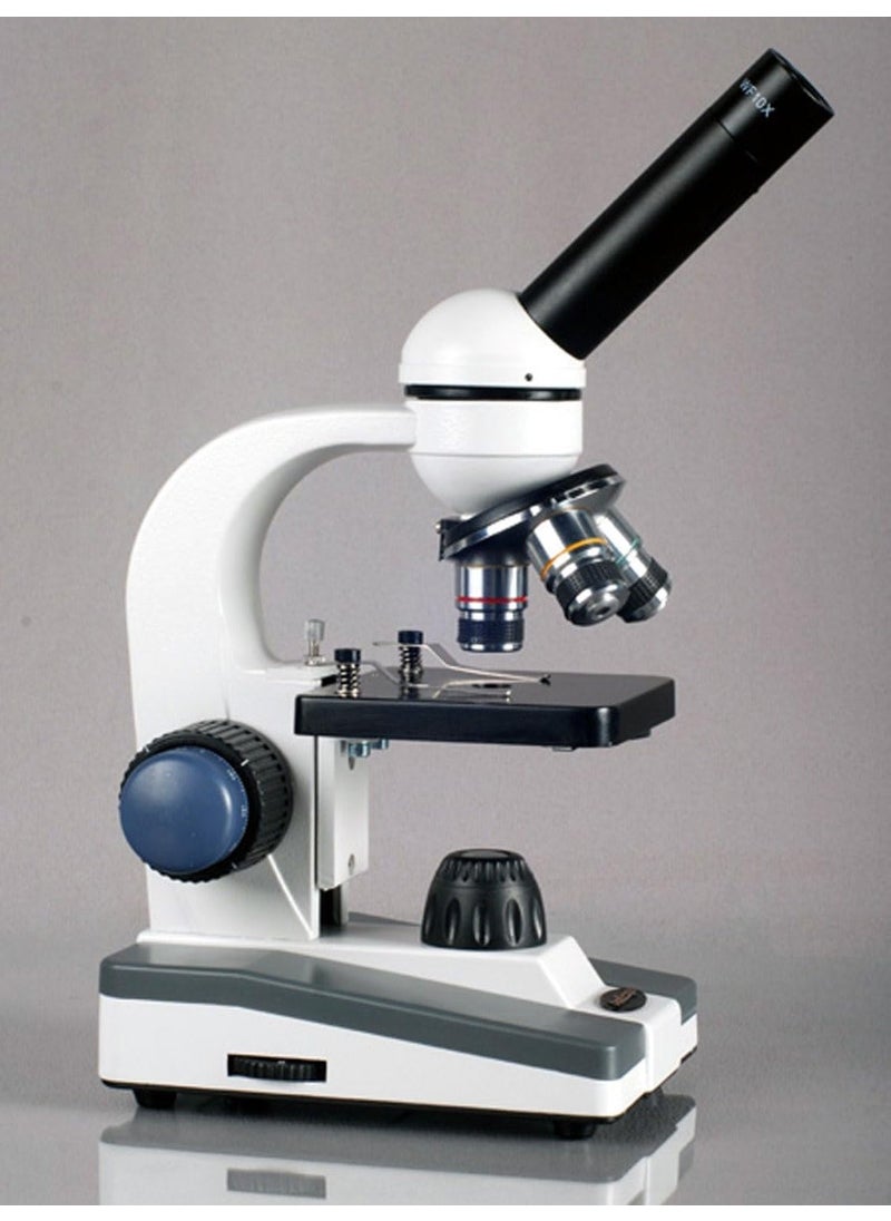 AmScope AmScope M150MS Compound Monocular Microscope WF10x Eyepiece 40x400x Magnification LED Illumination Brightfield SingleLens Condenser Coarse and Fine Focus Mechanical Stage 110V  - Image 3
