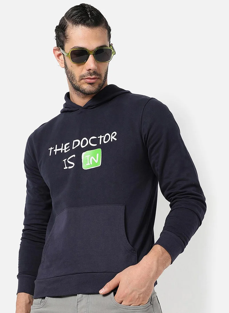 كامبوس سوترا هودي رجالي أزرق ليلي بطبعة الدكتور متواجد