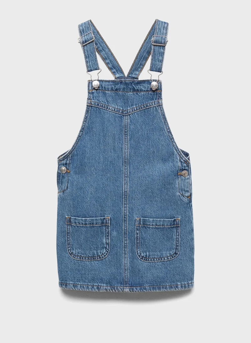 MANGO Kids Denim Dungarees