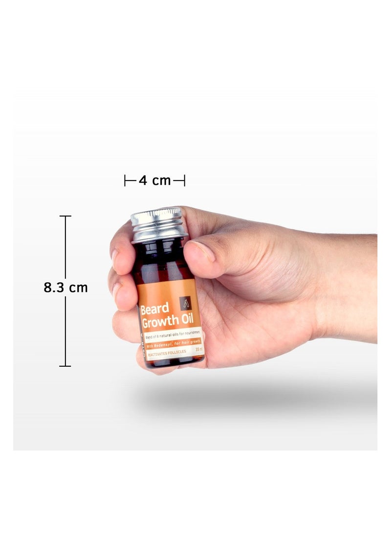 Ustraa - Ustraa Beard Growth Oil - 35ml - More Beard Growth, With Redensyl, 8 Natural Oils including Jojoba Oil, Vitamin E, Nourishment & Strengthening, No Harmful Chemicals - Image 1
