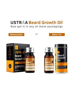 Ustraa Ustraa Beard Growth Oil - 35ml - More Beard Growth, With Redensyl, 8 Natural Oils including Jojoba Oil, Vitamin E, Nourishment & Strengthening, No Harmful Chemicals  - Image 2