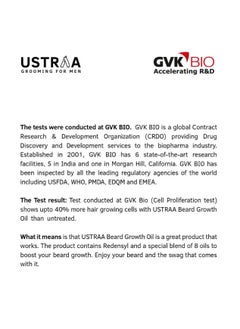 Ustraa Ustraa Beard Growth Oil - 35ml - More Beard Growth, With Redensyl, 8 Natural Oils including Jojoba Oil, Vitamin E, Nourishment & Strengthening, No Harmful Chemicals  - Image 4