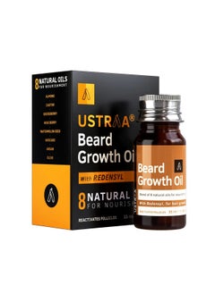 Ustraa Beard Growth Oil - 35ml - More Beard Growth, With Redensyl, 8 Natural Oils including Jojoba Oil, Vitamin E, Nourishment & Strengthening, No Harmful Chemicals