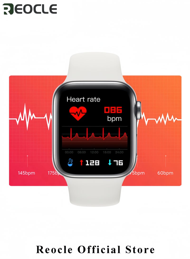 REOCLE Smart Sports Watch with Bluetooth Calling & Heart Rate Monitor & Fitness Tracker & Sleek Silicone Strap - Image 4