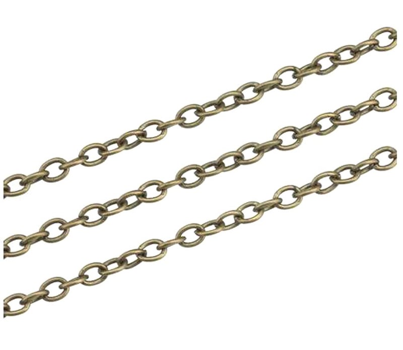 Nicedmm 32.8 Ft Iron Twisted Cross Chains - Small Link 3 x 4 mm - Jewelry Accessories Chain for DIY Making Necklace Bracelet (Bronze) - Image 2