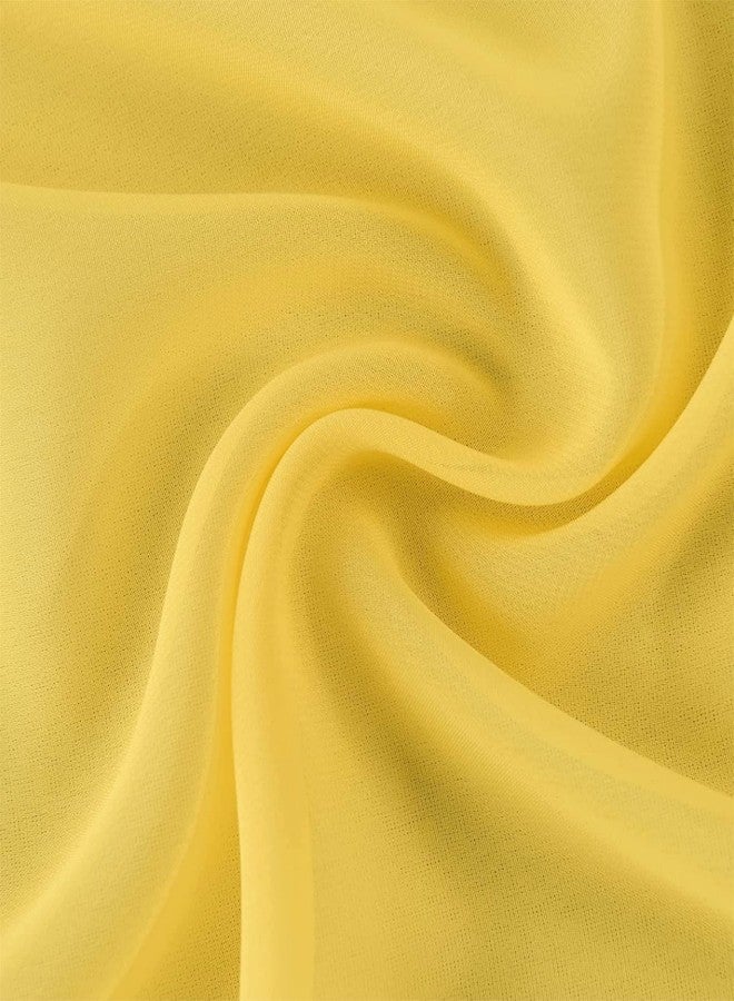 flohar 6Pack 10ft Chiffon Table Runner 29x120 Inch Sheer Romantic Table Runner for Wedding Birthday Party Bridal Shower Outdoor Decoration -Yellow - Image 5