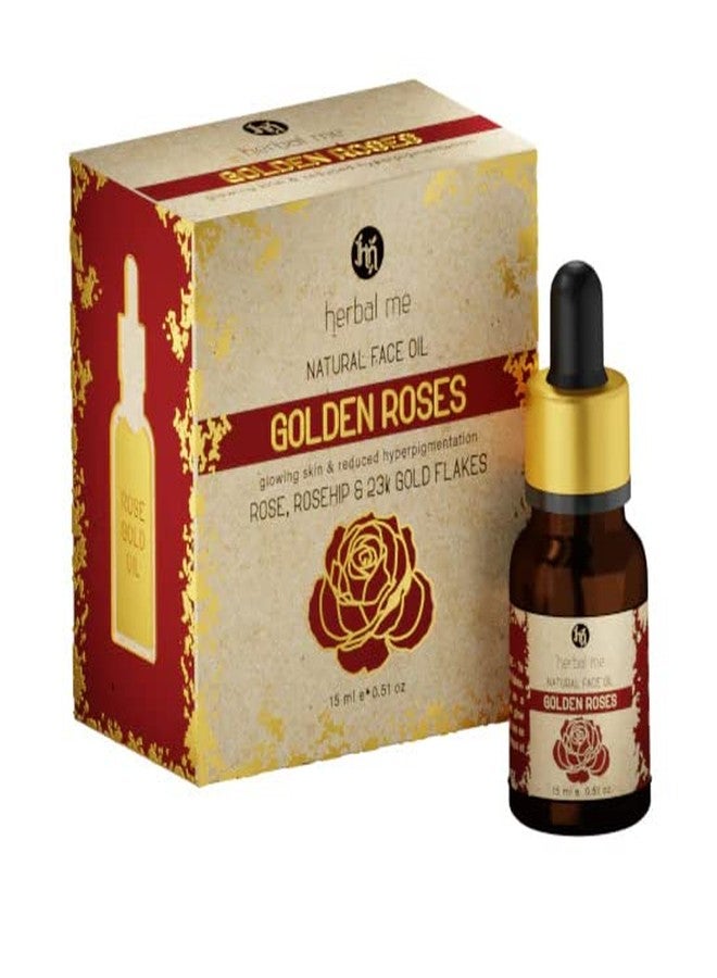 HERBAL ME HM HERBAL ME Golden Roses Natural Face Oil with 23K Gold, Rose & Rosehip | Face Oil For Glowing Skin | Reduces Dark Spots, Fine Lines and Blemishes | 15 ml - Image 4