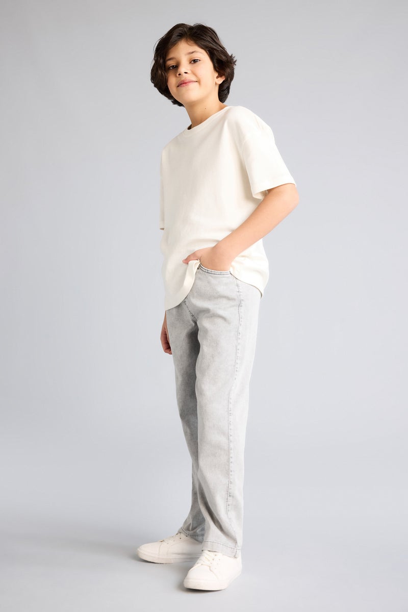 ديفاكتو بنطلون جينز اولادي قصة عادية جينز برجل عادية - Image 2