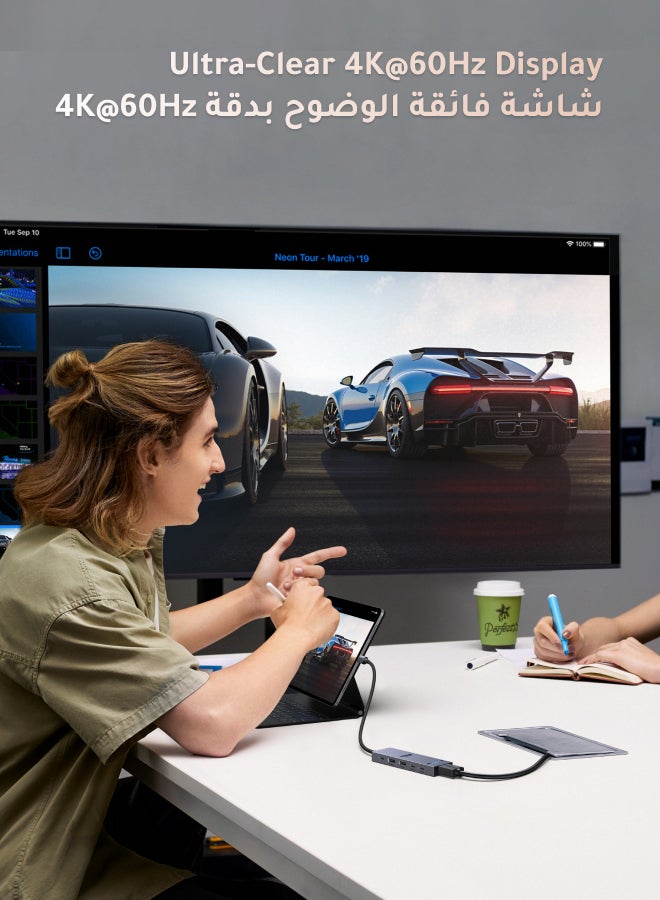 Ugreen 6 In 1 USB C Hub Type C to HDMI Adapter 4k@60Hz PD 100W Fast Charging  2USB C 3.2 10Gbps + 2USB A 3.0 Ports Compatible With Phone 16 Pro Max Macbook Air Pro iPad Pro Lenovo Thinkpad NS SLR  Galaxy | - Image 4