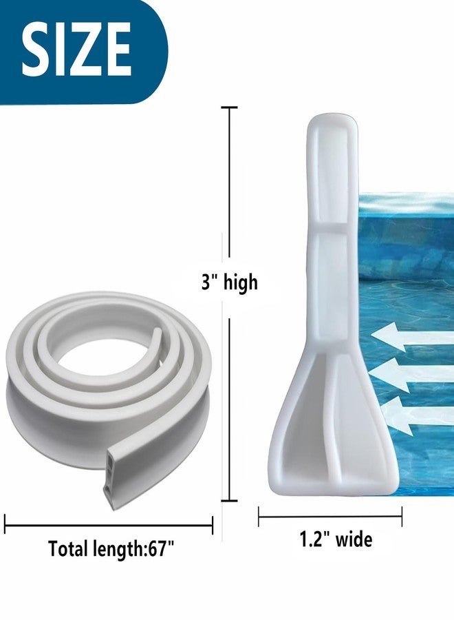 ANTFEES 67" Shower Threshold Water Dam, 3" High Collapsible Shower Water Splash Guard Water Barrier Stopper Dry and Wet Separation for Bathroom Kitchen Sink Bathtub (water dam-67) - Image 2