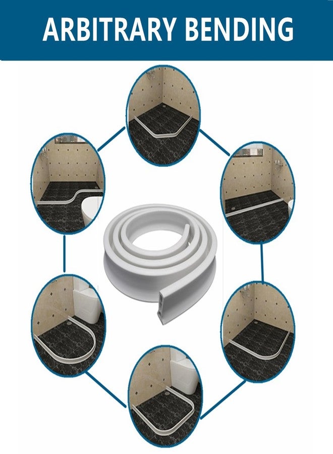 ANTFEES 67" Shower Threshold Water Dam, 3" High Collapsible Shower Water Splash Guard Water Barrier Stopper Dry and Wet Separation for Bathroom Kitchen Sink Bathtub (water dam-67) - Image 5