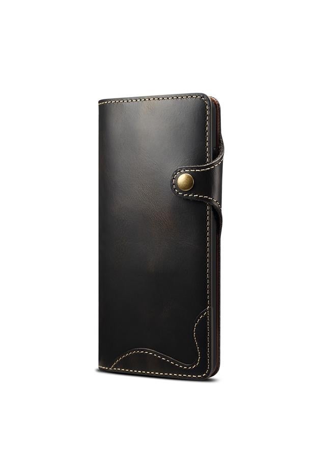 دينيور جراب لهاتف Samsung Galaxy Note20 مصنوع من جلد البقر الشمعي الزيتي بأزرار مغناطيسية وجلد طبيعي - Image 2