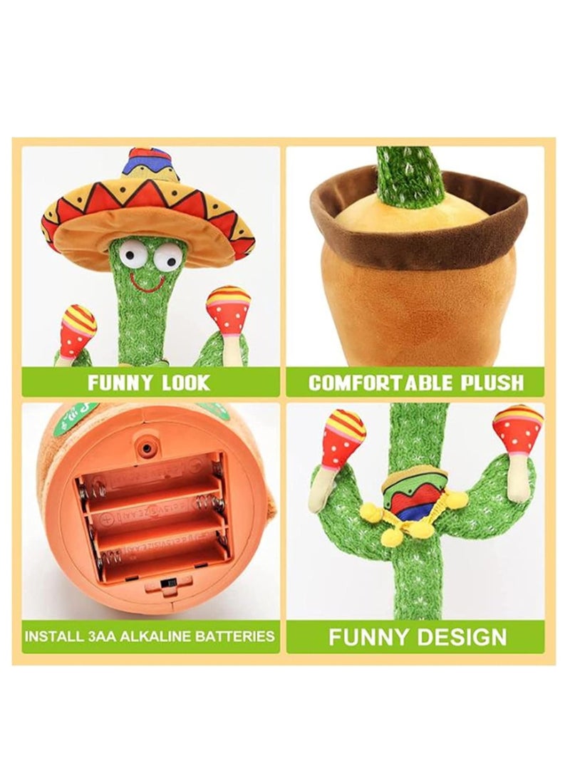 MAGIC VAULT Dancing Cactus Toy, Electric Singing Shaking Recording Plant Lovely Plush Stuffed with Music 120 songs for Kids Toddler Gifts Home Decoration  - Image 3