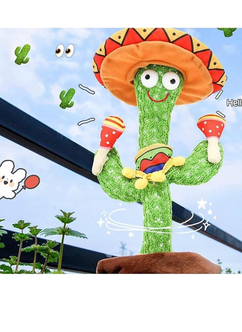 MAGIC VAULT Dancing Cactus Toy, Electric Singing Shaking Recording Plant Lovely Plush Stuffed with Music 120 songs for Kids Toddler Gifts Home Decoration  - Image 4