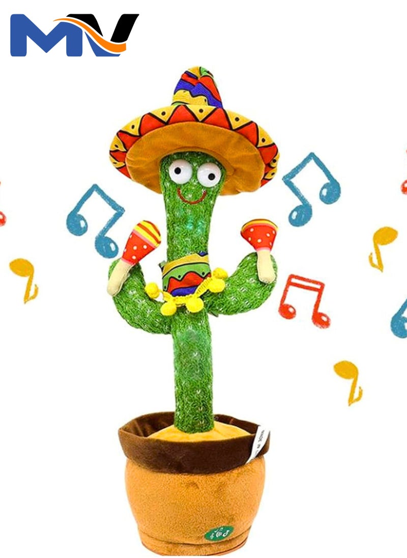 MAGIC VAULT Dancing Cactus Toy, Electric Singing Shaking Recording Plant Lovely Plush Stuffed with Music 120 songs for Kids Toddler Gifts Home Decoration  - Image 1