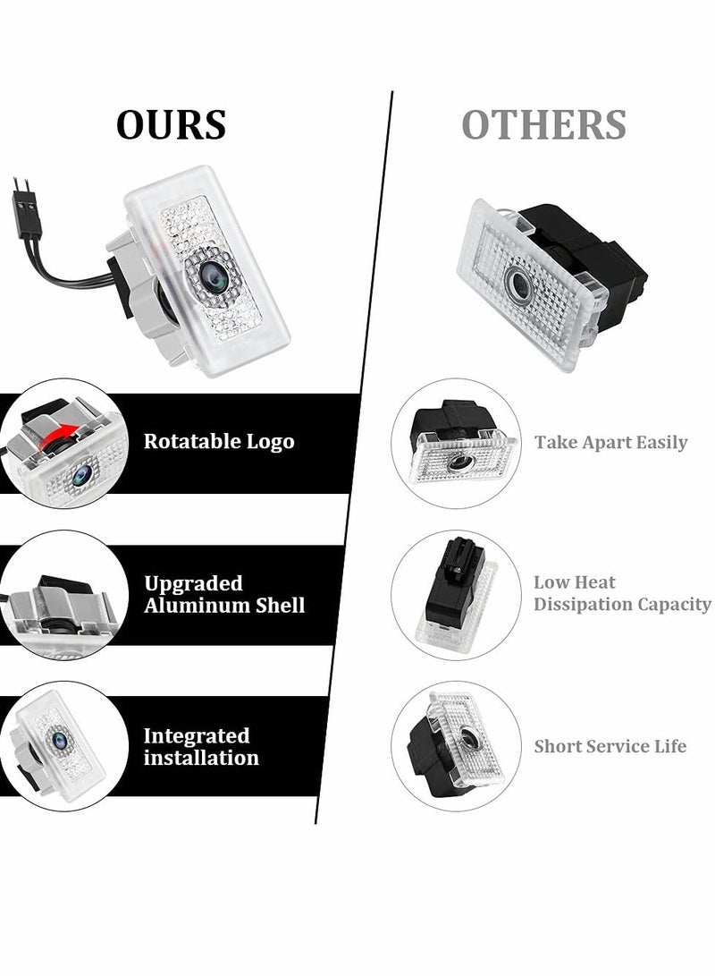 Generic Car Door Lights Logo Projector for Tesla, Ultra-Bright LED 3D Laser Ghost Shadow Light, Never Fade Welcome Step Courtesy Model 3 Y S X Accessories, Plug and Play (4pcs)  - Image 4