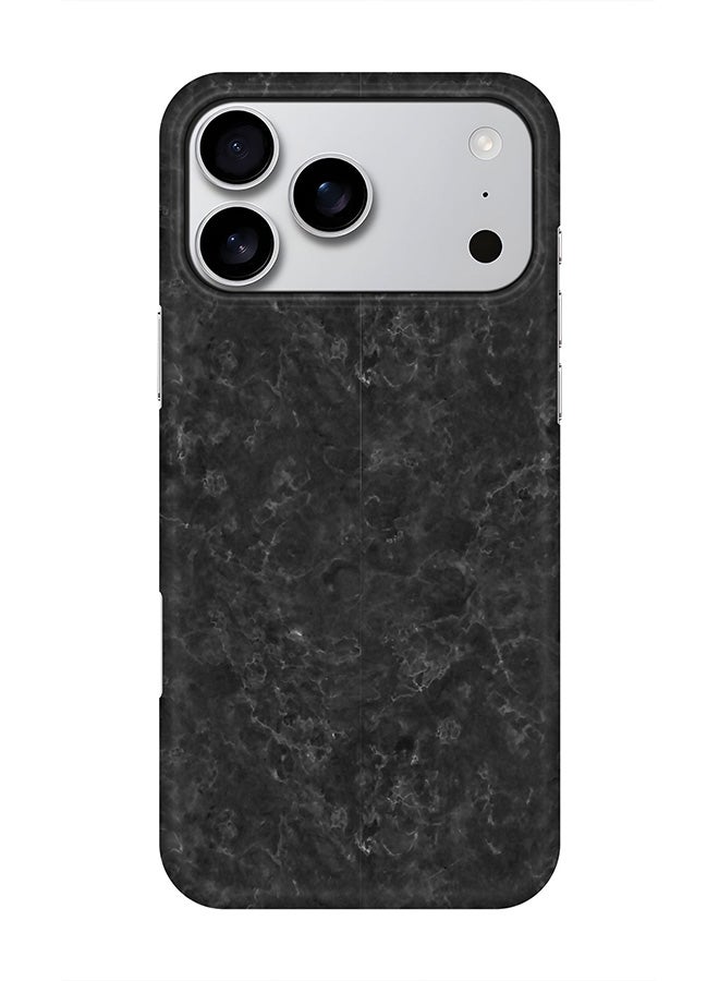 Stylizedd For iPhone 17 Pro Max,Case, [Compatible with MagSafe] Magnetic cover Slim fit Protection Matte, - Marble Texture Black