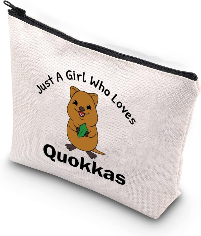 XYANFA Quokka Makeup Bag Quokka Lover Gift Australian Wildlife Gift Just A Girl Who Loves Quokkas (A Girl Loves Quokkas)