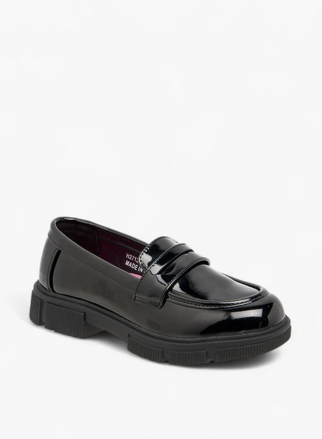 جونيورز Girls Solid Slip-On School Shoes