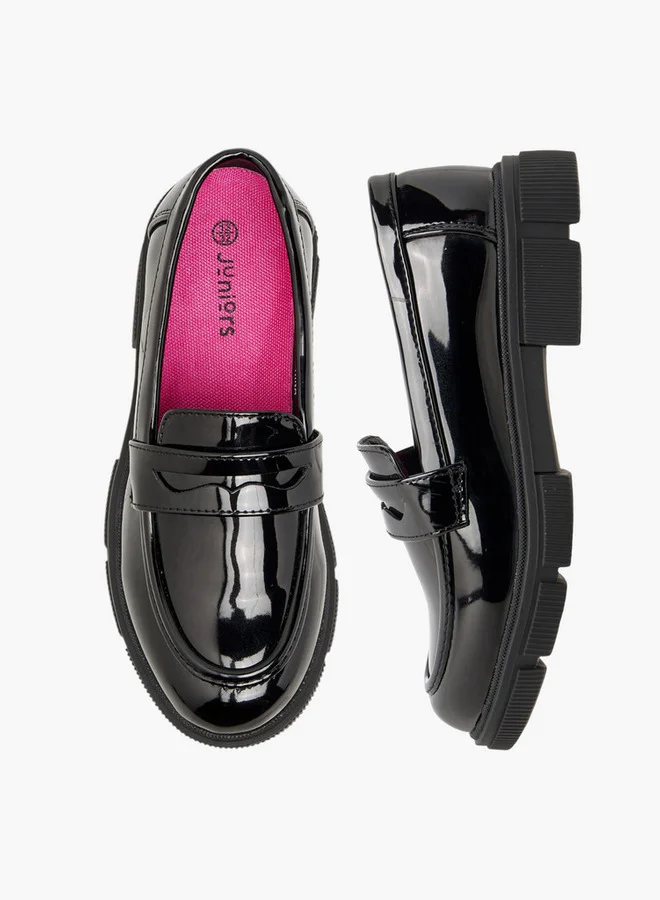 جونيورز Girls Solid Slip-On School Shoes