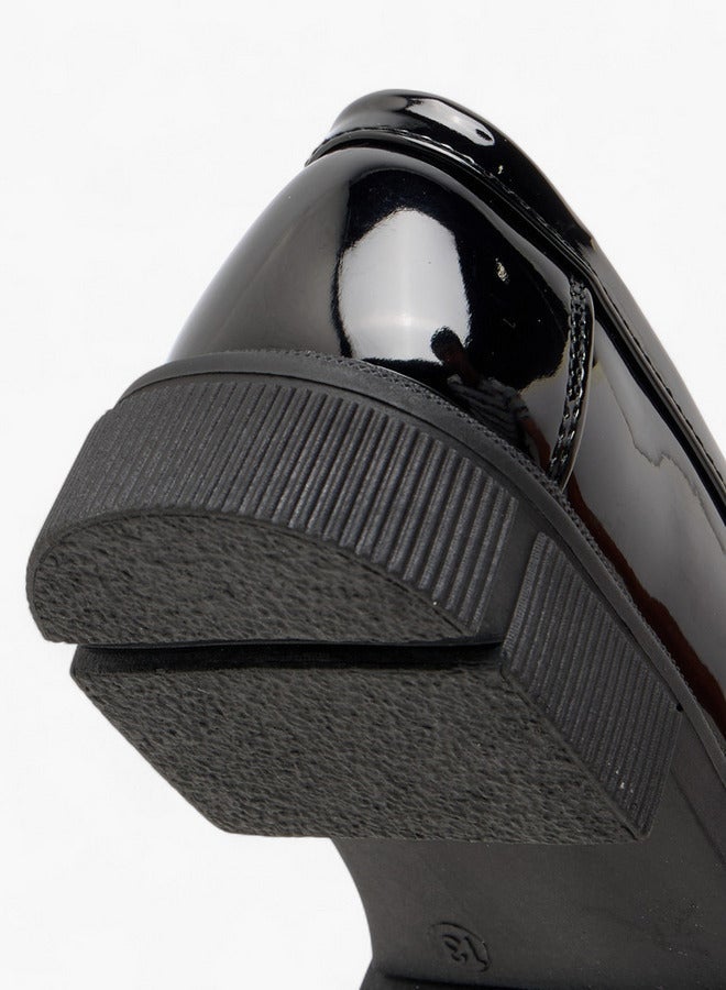 جونيورز أحذية مدرسية بناتي سهلة الارتداء بلون سادة - Image 5