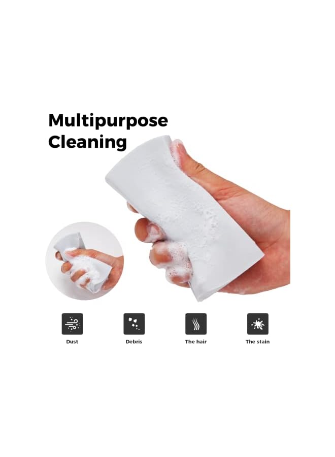 promass Damp Clean Duster Sponge, Sponge Cleaning Brush, Duster for Cleaning Blinds, Glass, Baseboards, Vents, Railings, Mirrors,Window Track Grooves and Faucets, Gray, 4PCS - Image 4