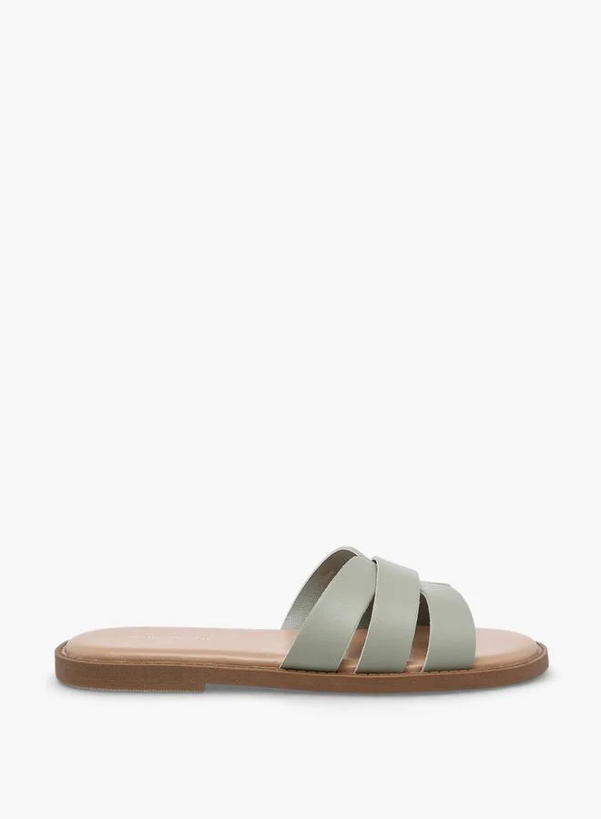 Flora Bella By Shoexpress GREEN Flora Bella Girls Slip-On Flat Sandals for Women | Best Price UAE