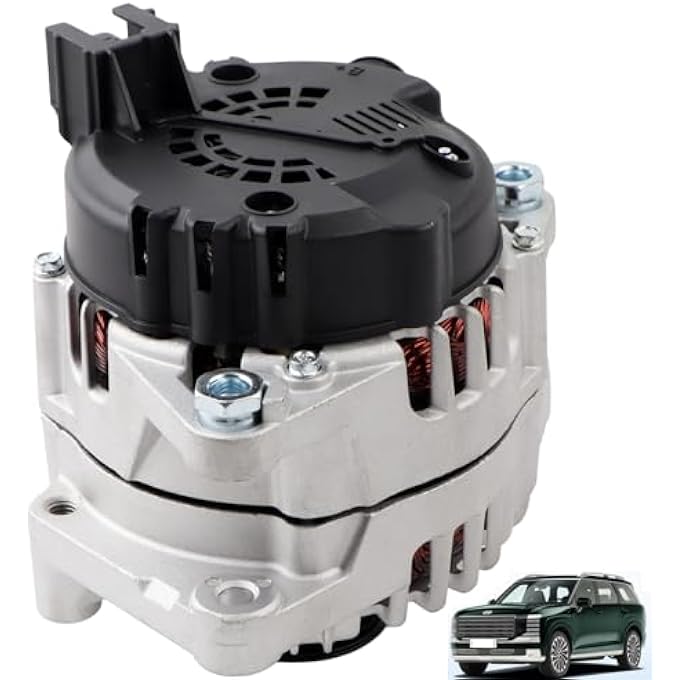 MUCO New Alternator 2722099 Compatible with Hyundai Palisade 3.8L 2020 2021 2022 2023 Telluride 2020 2021 2022 V6 3.8L 13.5V 180Amp 6-Groove Clutch Pulley 601-10129 373003L060 - Image 5
