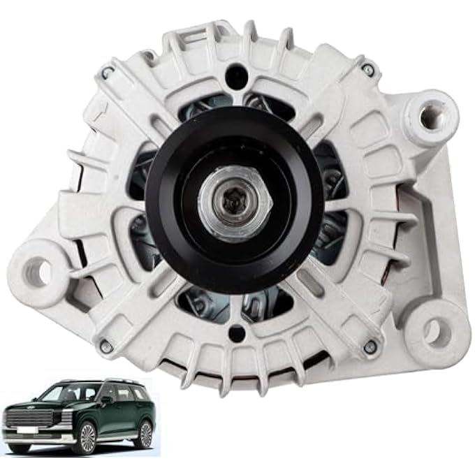 MUCO New Alternator 2722099 Compatible with Hyundai Palisade 3.8L 2020 2021 2022 2023 Telluride 2020 2021 2022 V6 3.8L 13.5V 180Amp 6-Groove Clutch Pulley 601-10129 373003L060 - Image 3