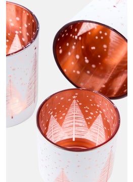 Hoff 3 Piece Glass Wind Light Tree Lantern Set, White  - Image 3