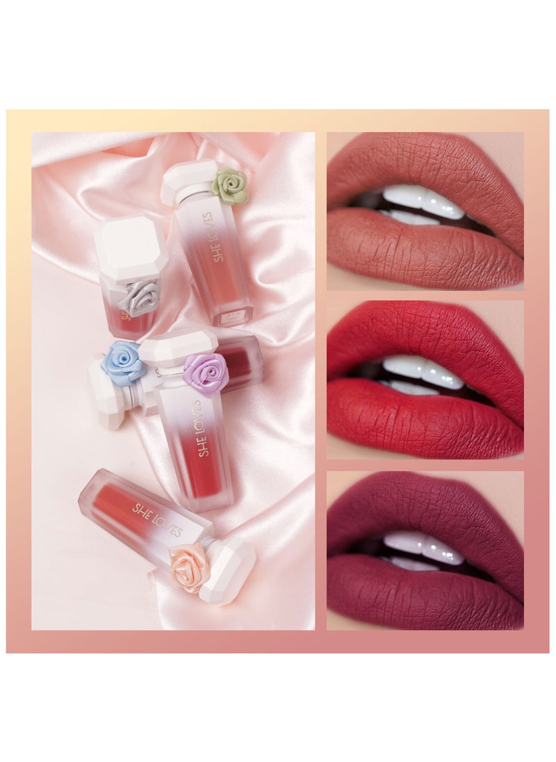 Sheloves Lipstick Matte Liquid Lipstick Makeup For Women Velvet Long Lasting Waterproof Highly Pigmented Colour Quick-Drying, Smudge-Proof, Nourishes, Conditions,Ultra Soft Moisturizes (405#)  - Image 5