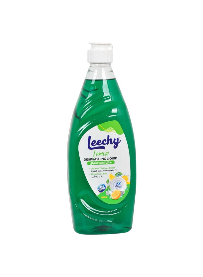 Leechy Dish Wash Liquid Lemon 600ML - Image 1