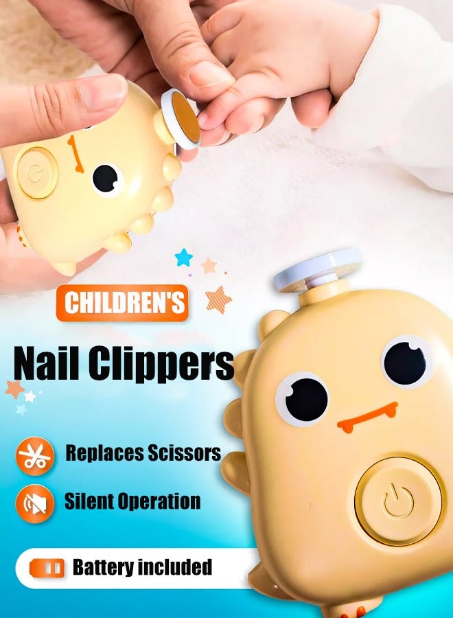 Electric Nail Trimmer, Baby Nail File, Safe + Easy Baby Nail File for Newborns, Infants & Toddlers, 6 Grinding Heads, Low Noise Newborn Nail File and Baby Nail Buffer, Gentle Nail Care Baby Nail Grooming Care Kit for Newborn Infant Toddler Toes Fingernails  - Image 1