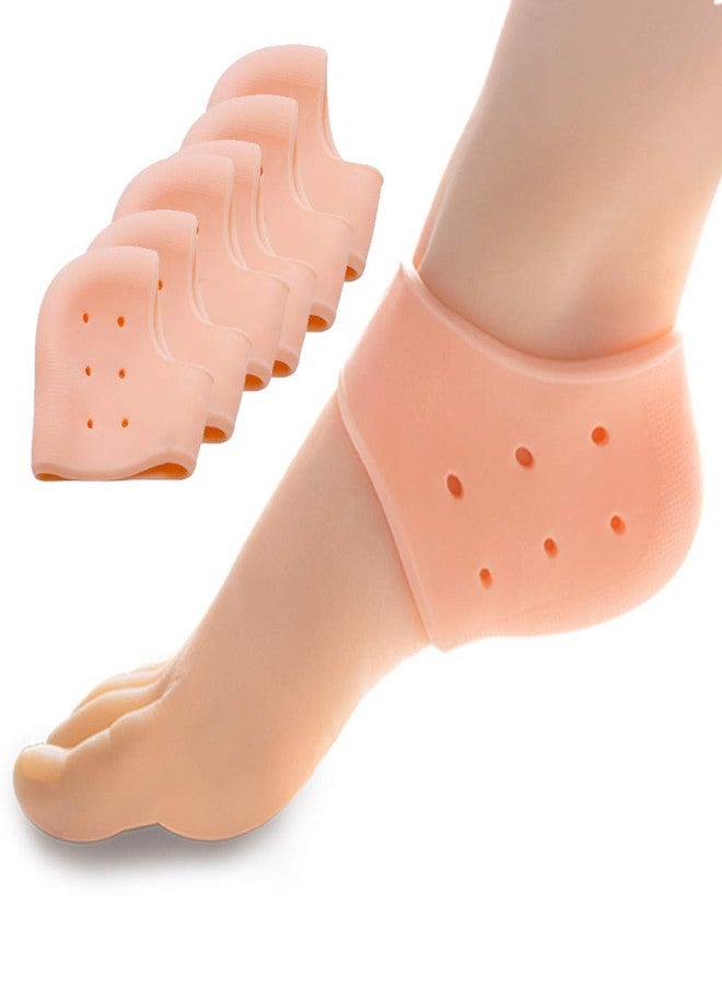 SEFLICA® 1 Pair Half Heel Socks Anti Crack Silicon Gel Heel And Foot Protector Moisturizing Socks for Foot Care, Pain Relief And Heel Cracks Free Size For Men And Women (Silicon Half Heel, 1 Pair) - Image 1