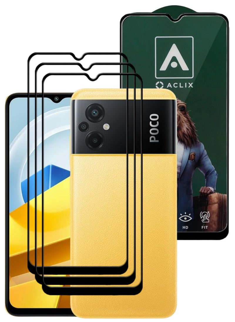 أكاليكس 3  قطع، حماية شاشة،  لهاتف شاومي بوكو M5  ، جودة ممتازة. - Image 1