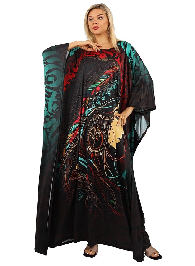 Zmurud Jersey Jalabiya- printed  - Image 3