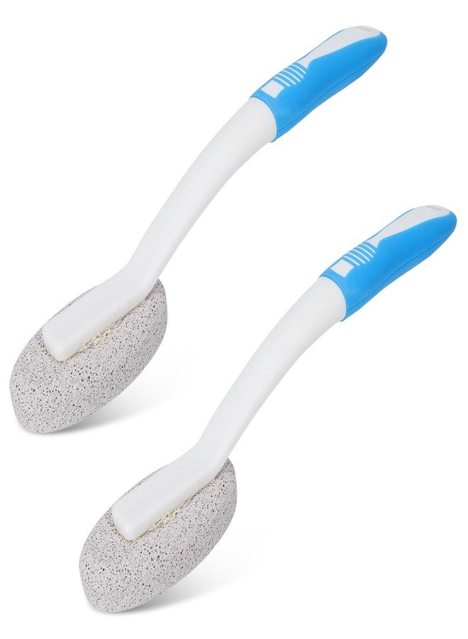 Agatige 2PCS Toilet Cleaning Pumice Stone, Stains Hard Water Ring Remover Bathroom Cleaning Brushes Toilet Pumice Stone with Handle for Toilets, Bathtubs, Pool (2PCS) - Image 1