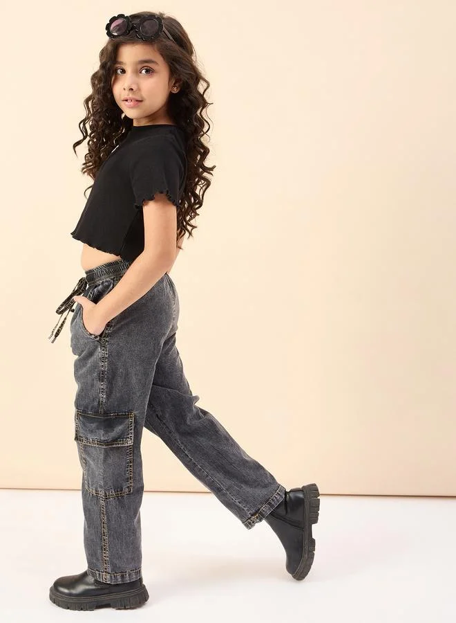 ستايلو بج بنطال كارجو قطن للبنات