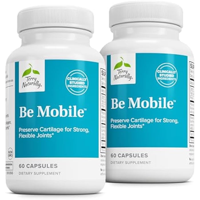 Terry Naturally Be Mobile - Collagen Supplement for Joint Health Support - Dietary Supplement with Boswellia Extract & Type II Collagen - Lower Back & Knee Support Supplement - 60 Capsules - Image 1