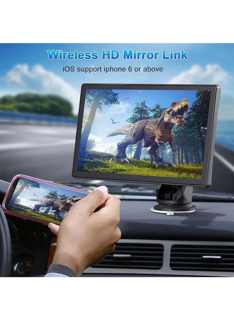 MSMR - Wireless Apple Carplay Car Stereo,Portable 9'' Touch Screen Android Auto,2.5K Dash Cam,1080p Backup Camera DVR,Drive Mate Carplay Navigation with Mirror Link/Siri/FM/Bluetooth - Image 1