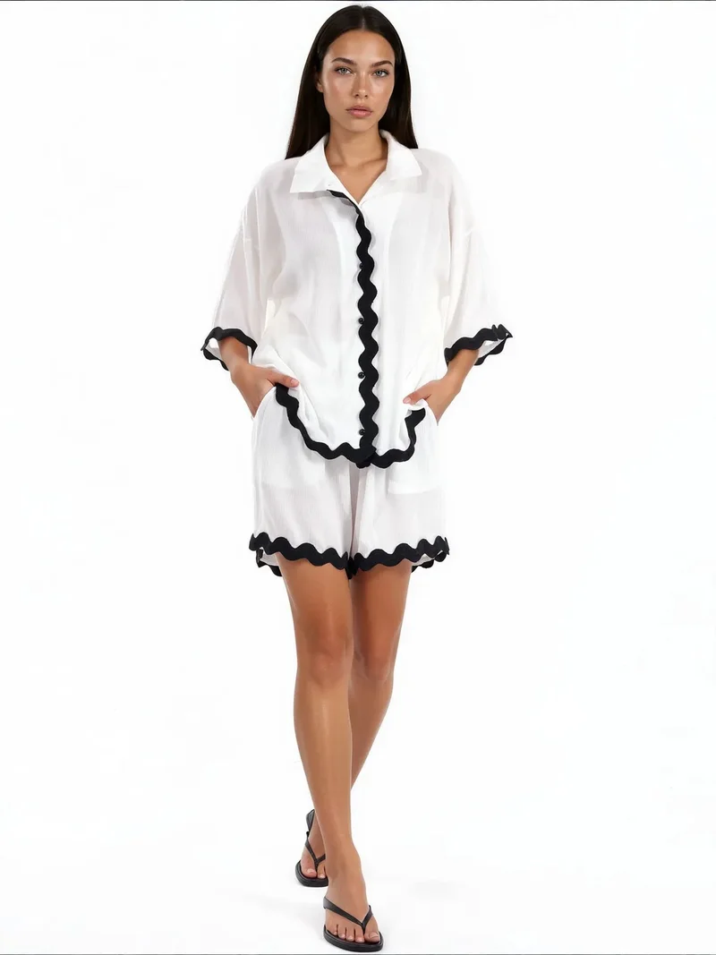 جينيفر Cotton Two-Piece Coord