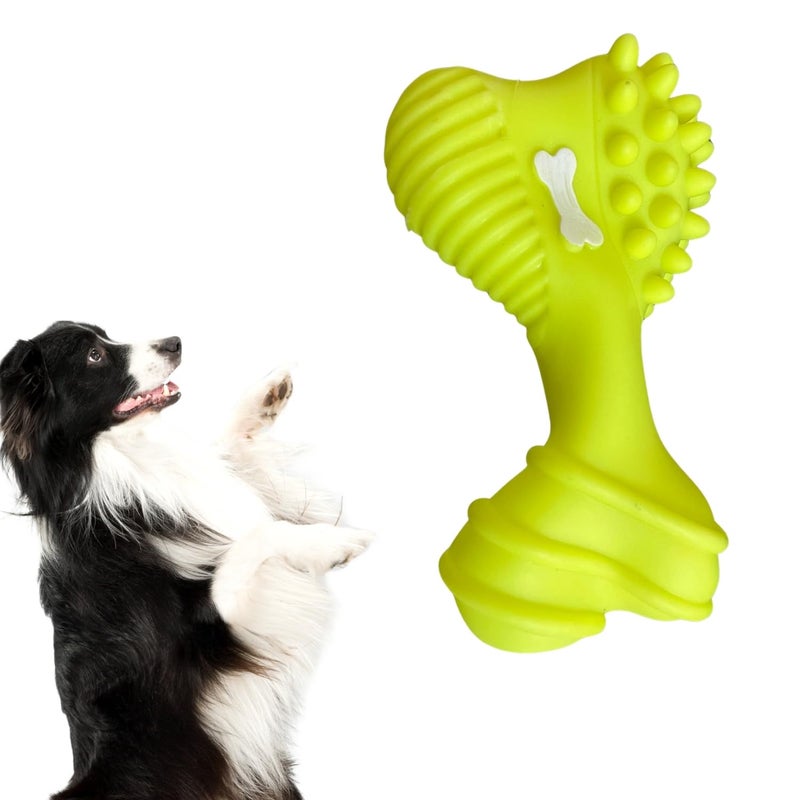 Sage Square Big Bone Shape Interactive Pet Squeaky Toy: Durable, Safe, Fun Chew Toy for Dogs - Perfect for Playtime, Dental Health, Anxiety Relief - Ideal for Small, Medium & Large Breeds - Image 1
