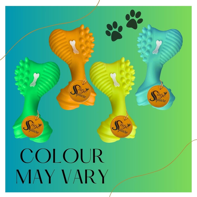 Sage Square Big Bone Shape Interactive Pet Squeaky Toy: Durable, Safe, Fun Chew Toy for Dogs - Perfect for Playtime, Dental Health, Anxiety Relief - Ideal for Small, Medium & Large Breeds - Image 5