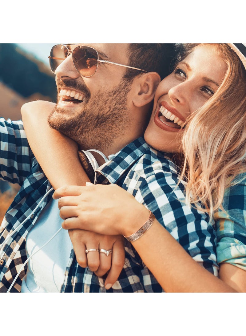 SOLARAE Pure Copper Magnetic Bracelets for Women Men, Adjustable Copper Cuff Bangle, Wide Solid Copper Magentic Bracelet, Magnetic Bangle Bracelets Jewelry with Tree of Life Motif - Image 5