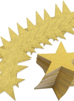 Excefore 160 Pieces Glitter Star Cutouts - Paper Star Confetti Cutouts for Bulletin Board, Crafts, Classrooms, and Party Decorations  - Image 1
