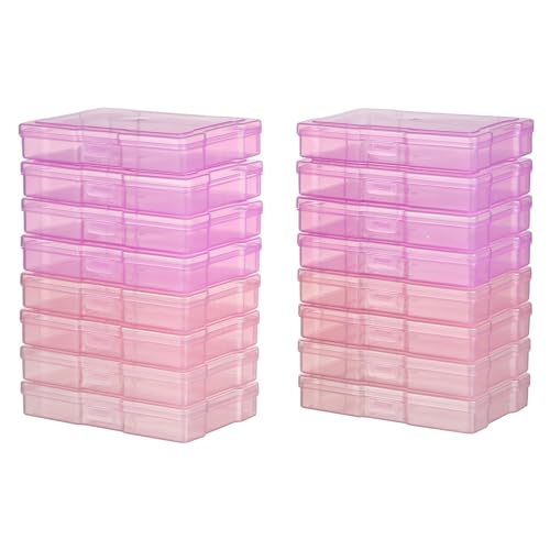 novelinks 4" x 6" Photo Organizer Storage Box with Handle – 16 Inner Photo Cases, Holds 1600 Photos, Portable Picture Organizer for Photos, Cards, Stickers, Scrapbooking – Pink Gradient - Image 2