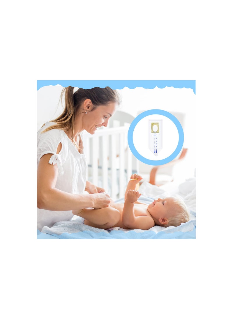SYOSI - Disposable Baby Urine Bag, Clear Urine Catcher Pouch Individually Pee Bags Disposable Pediatric Urine Collectors Spill Proof Baby Urine Bag with Adhesive Surface for Kids Urine Collection(20 Pcs) - Image 1
