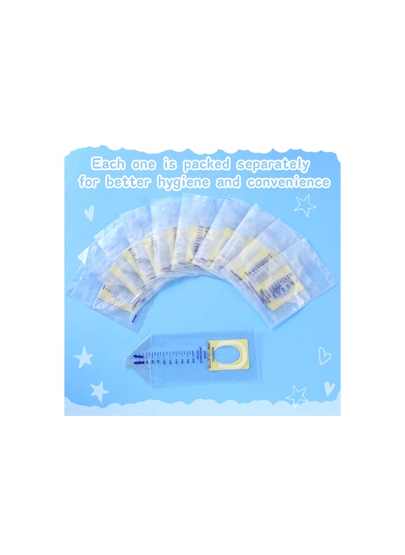 SYOSI - Disposable Baby Urine Bag, Clear Urine Catcher Pouch Individually Pee Bags Disposable Pediatric Urine Collectors Spill Proof Baby Urine Bag with Adhesive Surface for Kids Urine Collection(20 Pcs) - Image 1